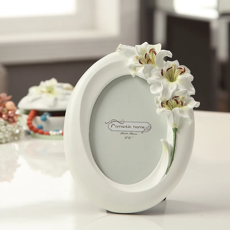 Модные деревенские винтажные резные качели из смолы Лилия фоторамка|picture frame|fashion