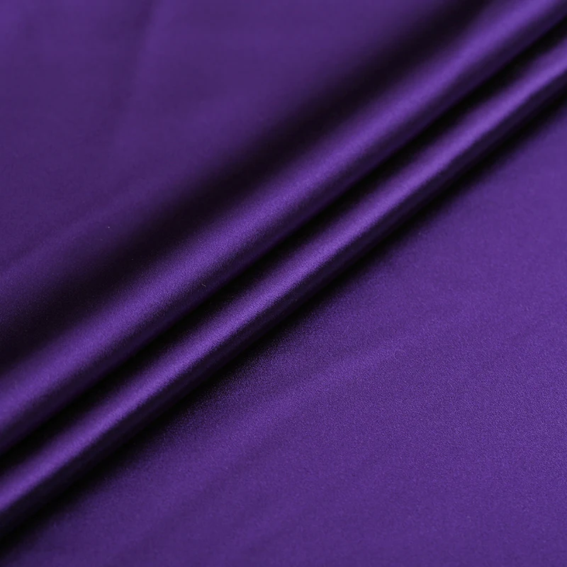 114 см шириной 40 мм Фиолетовый сплошной шелк цвета атласная ткань для платья Cheongsam штаны рубашка B015