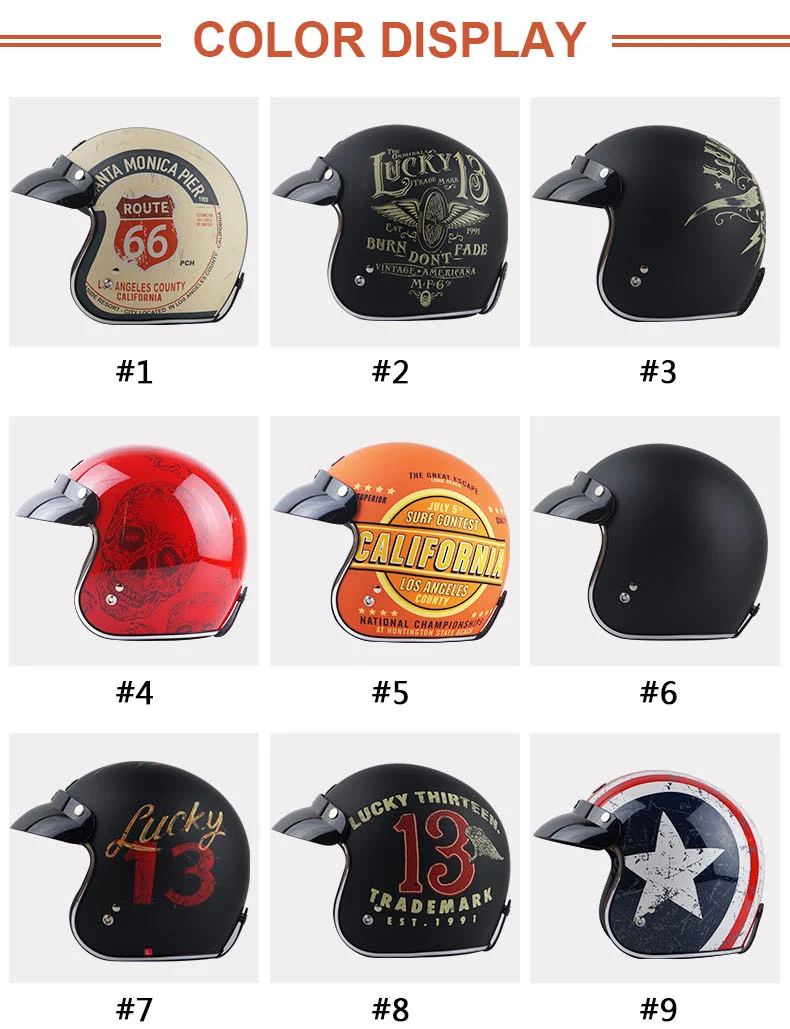 TORC T50 винтажный мотоциклетный шлем 3/4 с открытым лицом Ретро гоночный мото rbike шлем круиз скутер Vespa DOT Мото шлем