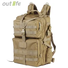 Outlife 45L Military Tactical Backpack Army Molle Bag Assault Backpack Trekking Rucksack for Outdoor Hiking Camping Hunting