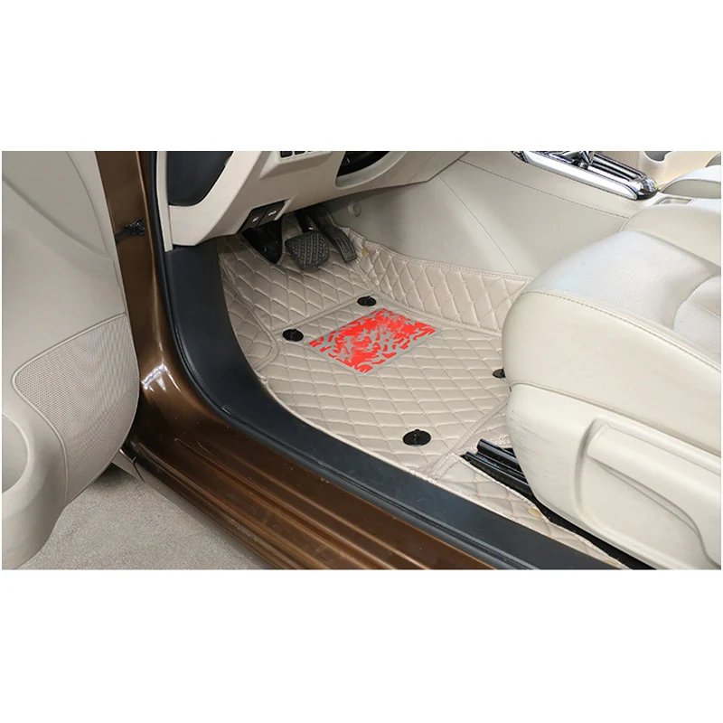 

lsrtw2017 luxury fiber leather car floor mat for nissan tiida 2004-2020 2019 2018 2017 2016 2015 note latio versa trazo pulsar
