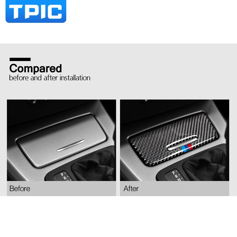 TPIC успешно интерьер углеродного волокна автомобиль коробка для хранения Панель накладка декор Стикеры для BMW E90 E92 E93(2005-2012) 3 серии стайлинга автомобилей