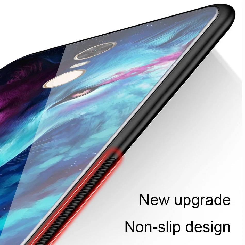 REAOOM Tempered glass phone case for RedMi 5 Plus luxury animal pattern case for Xiaomi RedMi Note 5 pro 4X Mi A1 Mi8 back cover (7)