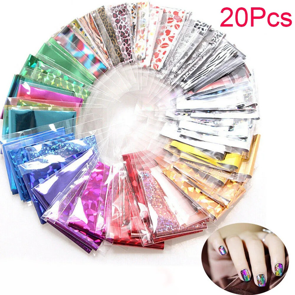 

20pcs Water Nail Decal & Sticker Lips Leopard Simple Slider For Manicure Nail Art Watermark Tips Nail Art Salon Decor Stickers