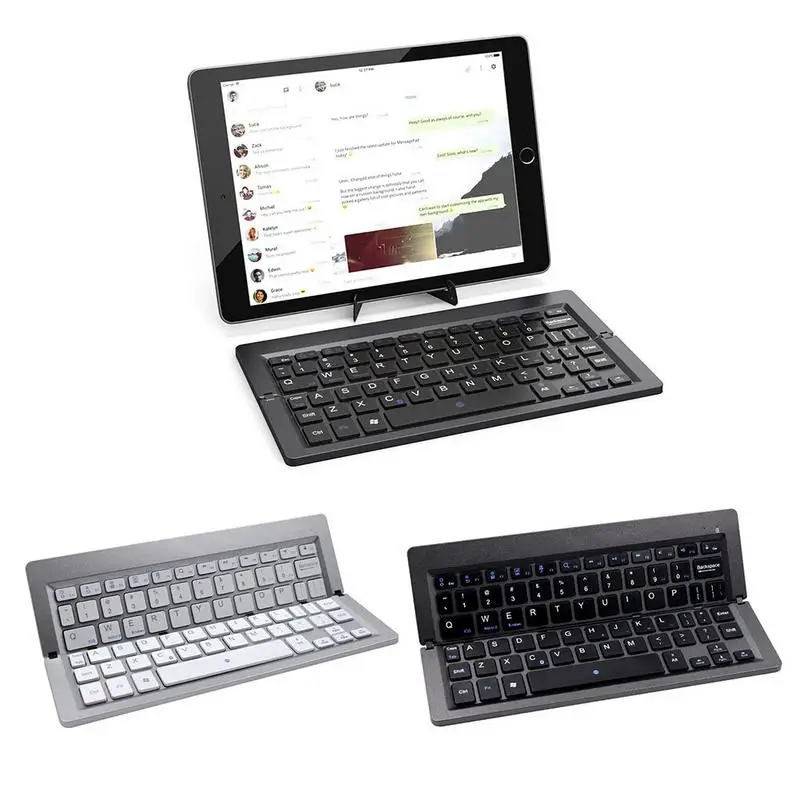 

Portable Foldable Slim Folding Wireless Keyboard Magnetic Control Ultra-Thin Bluetooth Keyboard For Phone MacBook Tablet PC