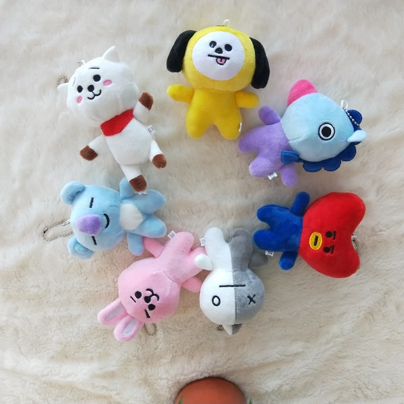 

9-13cm Original BTS Plush Toys Kpop Bangtan Boys Bt21 Warm Bolster TATA VAN COOKY CHIMMY SHOOKY KOYA RJ MANG Cushion Dolls
