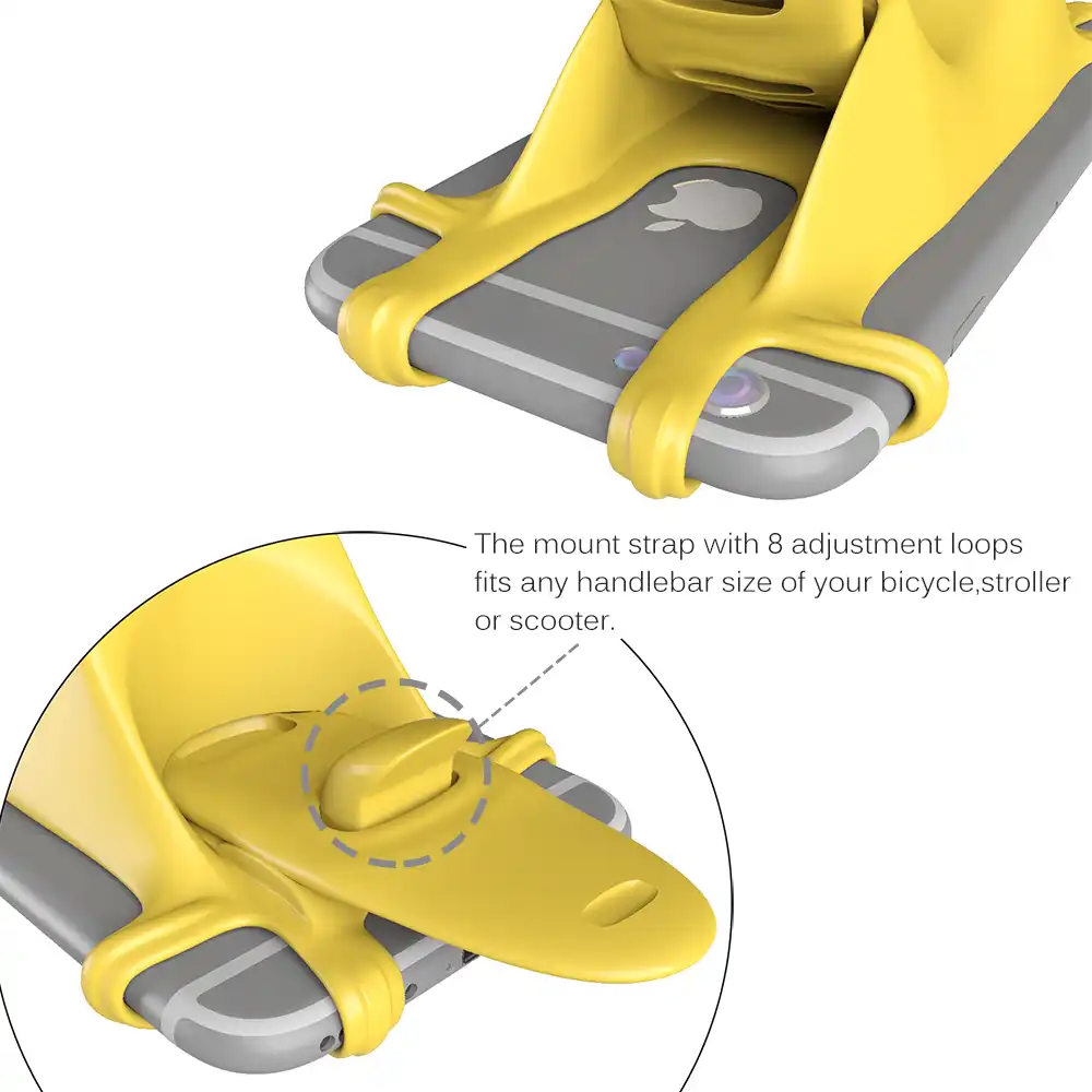 Elastic Bicycle Silicone Band Telefonhalterung für Kilometerzähler