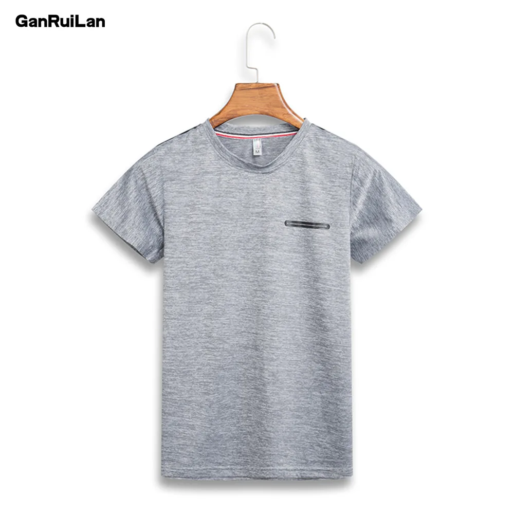 

T-shirts Men 2019 Fashion Brand-Clothing breathable crossfit Men t shirt Slim Fit Tops Bodybuilding Camiseta Masculina B0294
