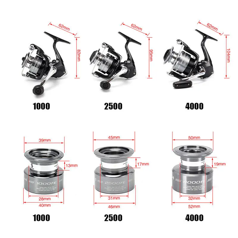 

Fishing Reel Original Shimano SIENNA FE 1000 2500 4000 Spinning Freshwater Carp