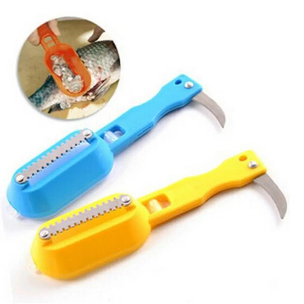 

1Pcs Wholesale fish tool easy to fish scale scraper plane fish cleaner +fish knife Dropshipping