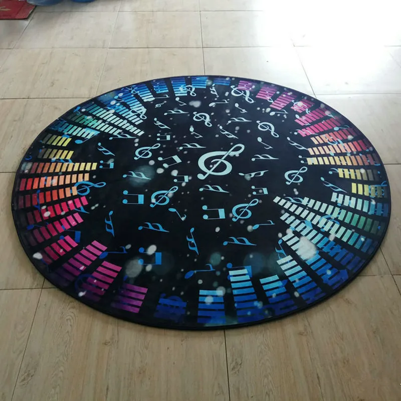 Creative Geometric Music pattern Round Carpets For Living Room Bedroom Area Rugs And Carpet Kids Room Computer Chair Floor Mats Creative Geometric Music pattern Round Carpets For Living Room Bedroom Area Rugs And Carpet Kids Room Computer Chair Floor Mats