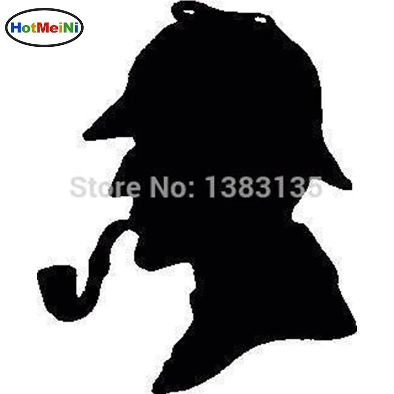 

HotMeiNi 12x15cm SHERLOCK HOLMES HEAD SILHOUETTE car window Reflective Waterproof Car sticker vinyl decal funny JDM Humour