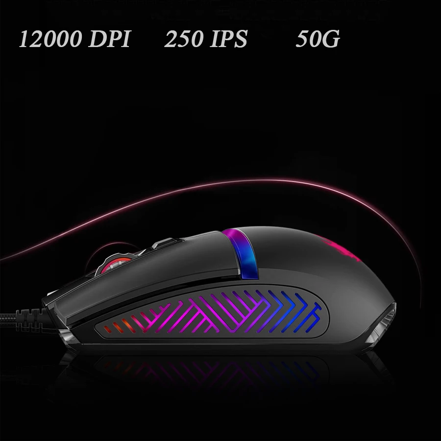 Электронная Спортивная мышь blasul Y720Lite 1000 ГГц 12000 dpi RGB подсветка программируемая мышь Проводная оптическая игровая мышь максимальная скорость 50 г