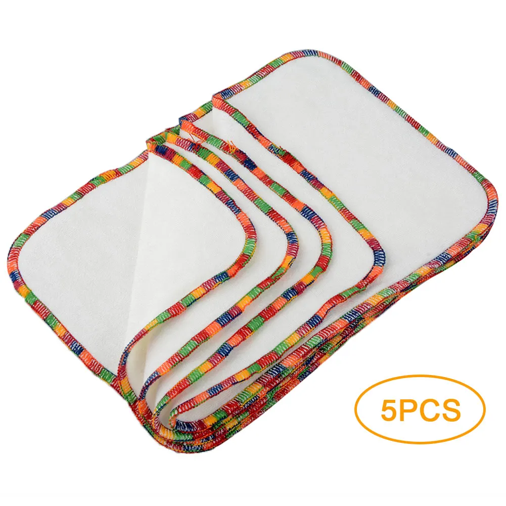 

5Pcs/Set Baby Washcloths Small Bamboo Fibre Towel Wipes Soft Kids Feeding Towels