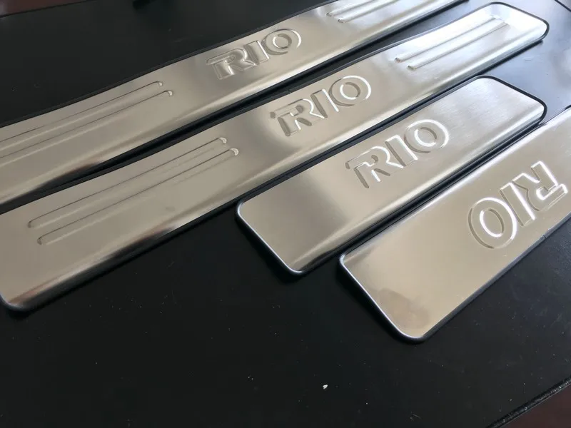 stainless steel Car styling scraper threshold car accessories Kia RIO