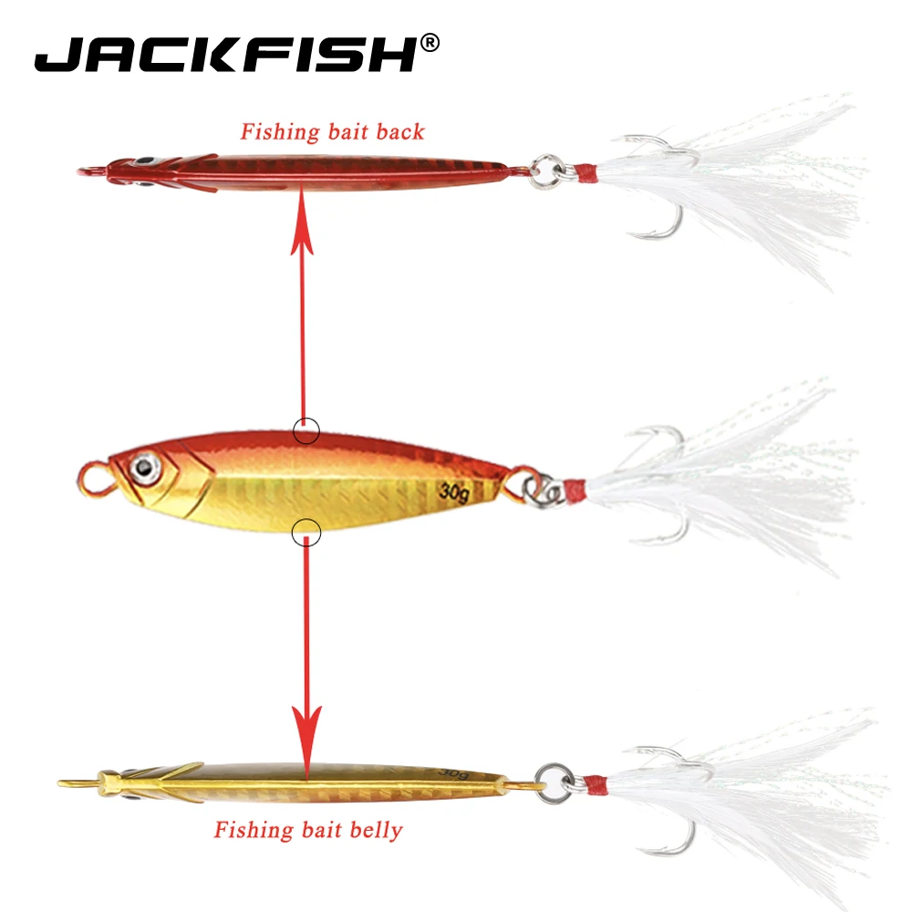 JACKFISH металлическая блесна жесткая приманка 10 г/20 г/30 г для морской воды джиггинг
