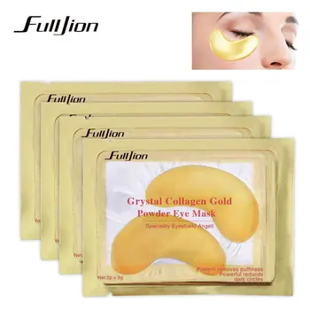 

1Pair Beauty Gold powder Crystal Collagen Eye Mask Patch Eye Patches Eye Care Anti-Aging Eliminates Dark Circles And Fine Lines