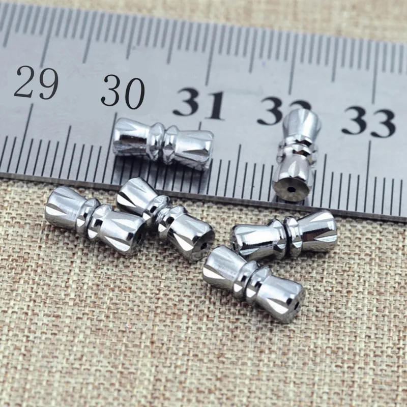 10Pcs Dull Silver Screw Clasp Barrel Screw Clasps For Bracelet Necklace Jewelry Making Findings Hole 1mm HK111