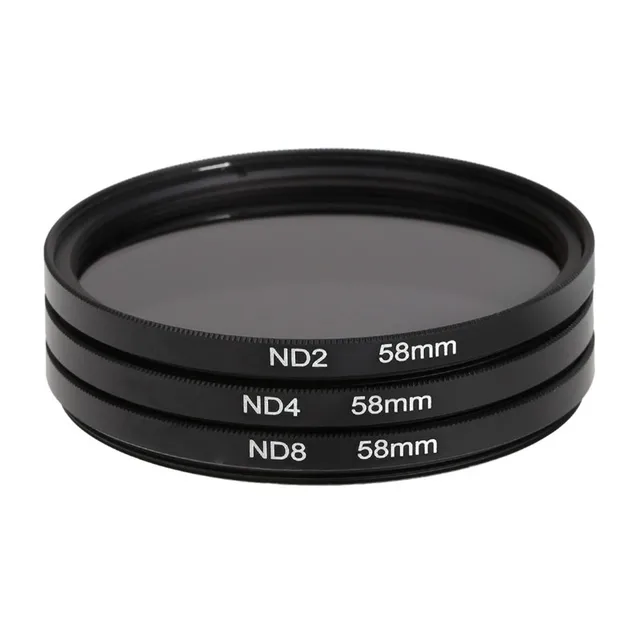 Best Price 3 pcs/lot 58mm Neutral Density ND Filter Lens ND2 ND4 ND8 Filter Kit Set for Nikon for Canon Rebel T5i EOS 1100D 7000 3100 3200