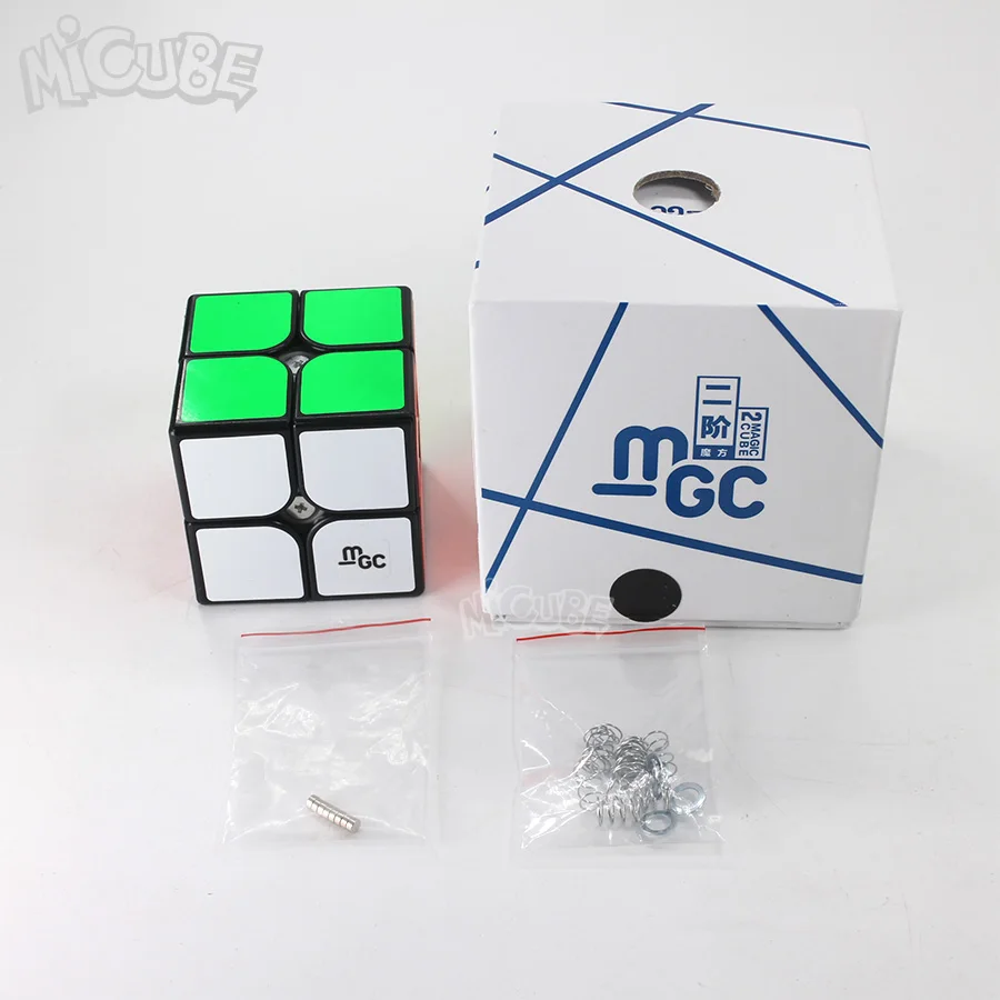 Yongjun MGC 2x2 Магнитный куб 2x2x2 скоростной Магический кубик-головоломка Cubo Magico 2*2 Neo куб на магнитах Игрушки для мальчиков для детей - Цвет: Black