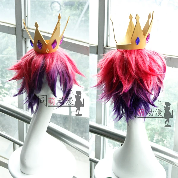 

High quality  Sora Cosplay Wigs No Game No Life Cheap Synthetic Hair Anime Wig Red Mixed Purple Styled Costume Wigs