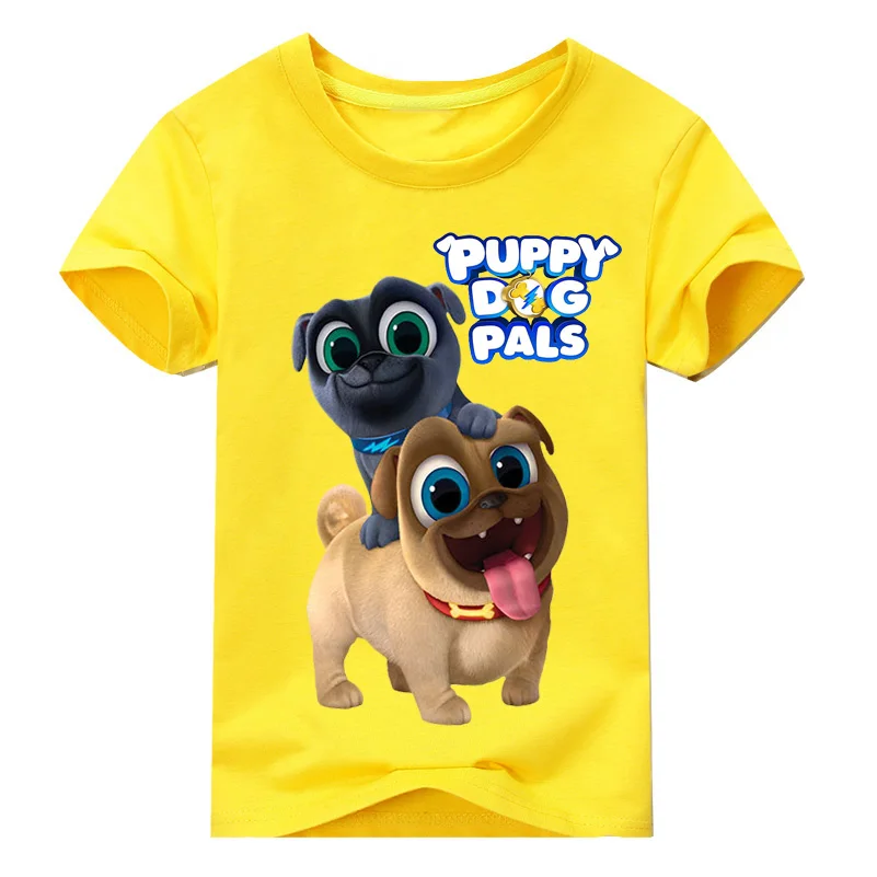 Летний мультяшный щенок, друзья, футболки с принтом, топы для мальчиков и девочек, одежда детская белая забавная футболка с 3D принтом детская футболка, одежда DX043