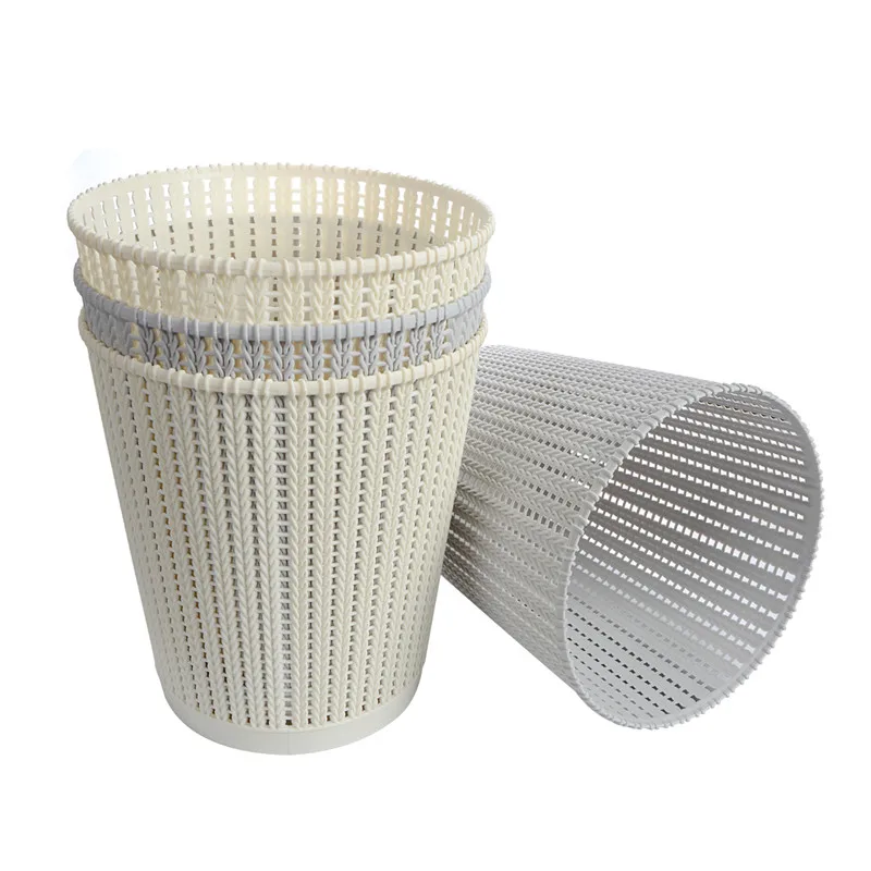 

4pc Plastic Paper Basket Mini Table Dustbin Sundries Barrel Storage Tank Desktop Car Garbage Can Trash Can Home Office Waste Bin
