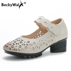 Beckywalk/для отдыха Для женщин без каблука Сандалии для девочек Для женщин летние Обувь удобная Пляжная обувь женская обувь из натуральной