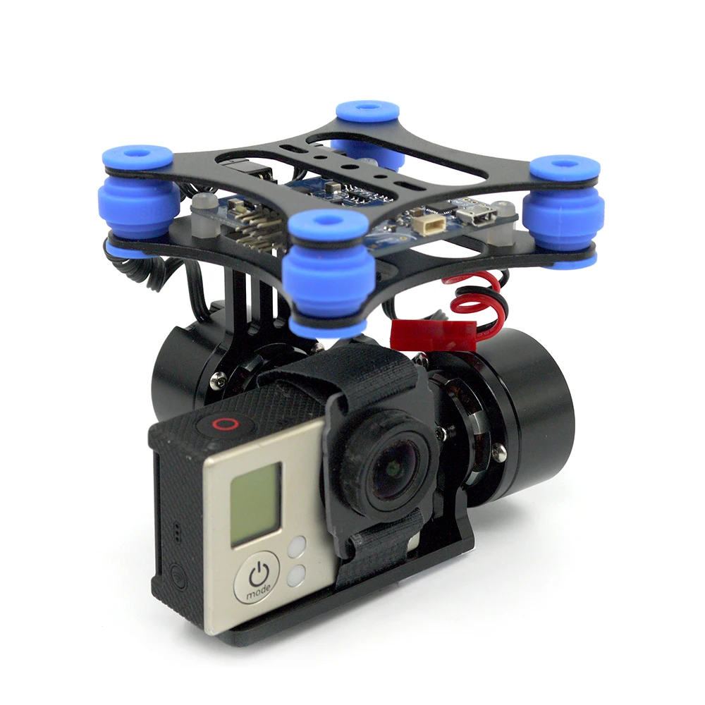 

RTF 2 Axis Brushless Gimbal Camera w/ 2208 Motors BGC Controller Board Support SJ4000 Gopro 3 4 Camera For DJI Phantom QR X350