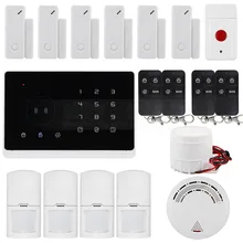 Sensor de Humo DIYSECUR Android/IOS App Wireless GSM Autodial Home Office Antirrobo del Ladrón Sistema de Alarma M2G Negro