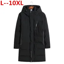 12XL 10XL 8XL 6XL новая одежда, куртки, деловое длинное плотное зимнее пальто, Мужская однотонная парка, модное пальто, верхняя одежда, большие размеры