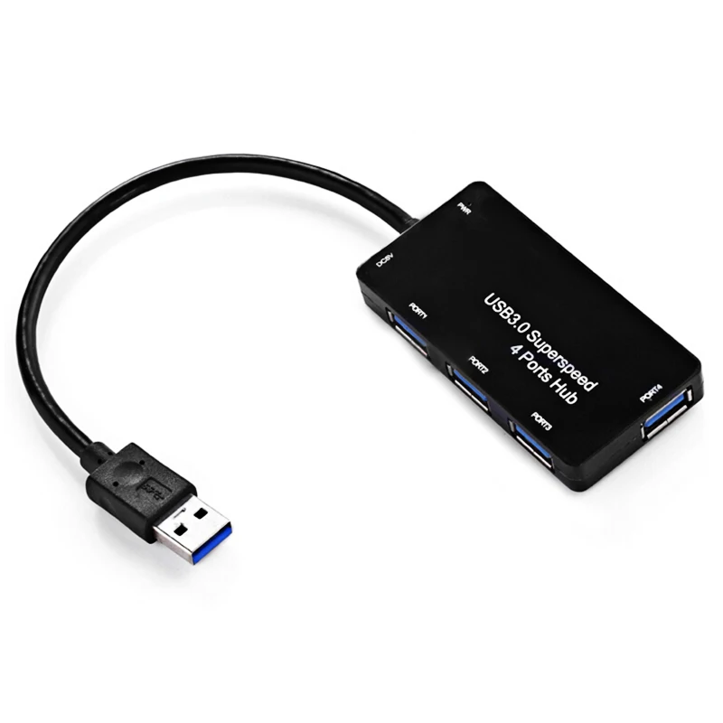 Мини USB 3,0 концентратор 4 порта usb-хаб 5 Гбит/с Супер-скорость Высокое качество USB разветвитель адаптер компьютер Periphearls для ПК ноутбук