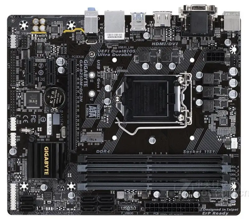 Для Gigabyte GA B250M DS3H оригинальная б/у материнская плата B250 Socket LGA 1151 DDR4 USB3.0