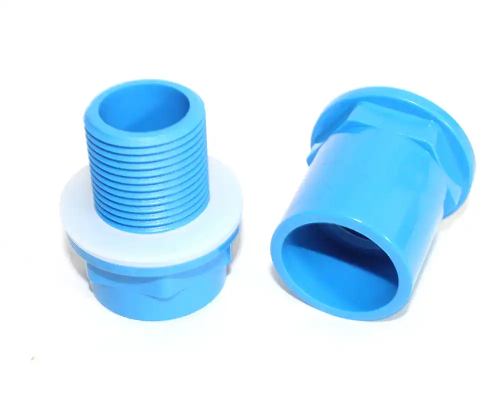 NuoNuoWell 20/25/32/40mm Blue BulkHead Aquarium Marine Pipe Fitting