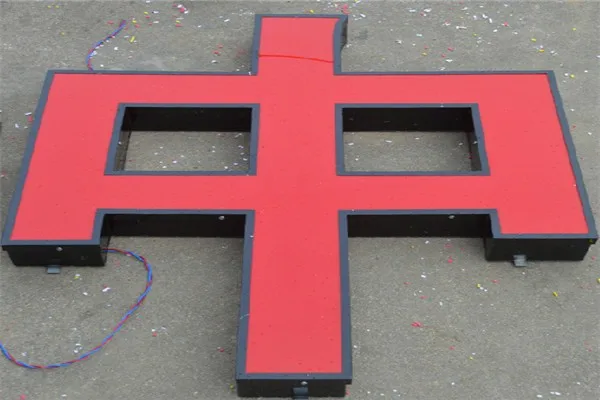 galvanized sheet with painting led letters01