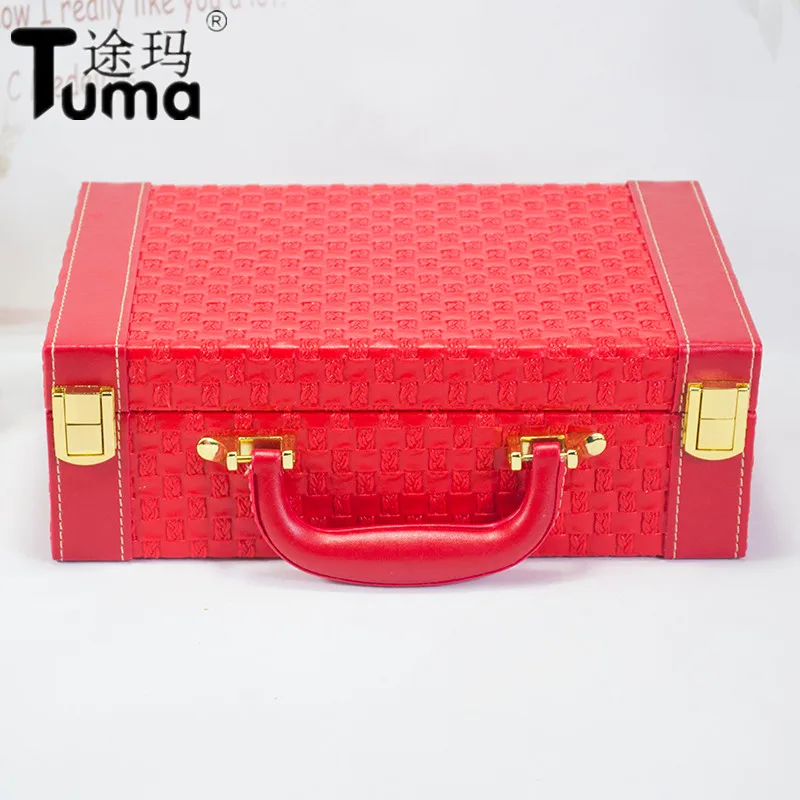 

2019 Case For Jewelry Storage / Gift Box Wholesale Jewelry Display Leather Pattern Casket / Senior Jewelry Box Watch Organizer