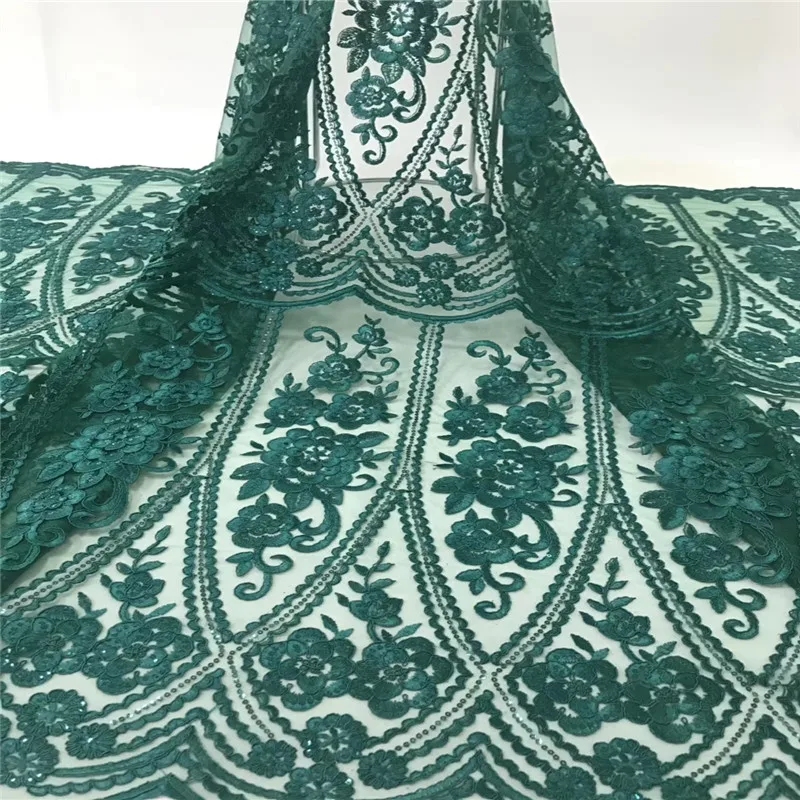 Cassiel New Designs African Lace Fabric High Quality Net with Sequins Nigerian French Tulle for Party Dress | Дом и сад