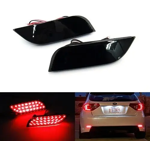 Black Smoked Bumper Reflector LED Tail Brake Light For Subaru Impreza WRX STI XV Crosstrek Legacy Exiga Levorg Black Smoked Bumper Reflector LED Tail Brake Light For Subaru Impreza WRX STI XV Crosstrek Legacy Exiga Levorg