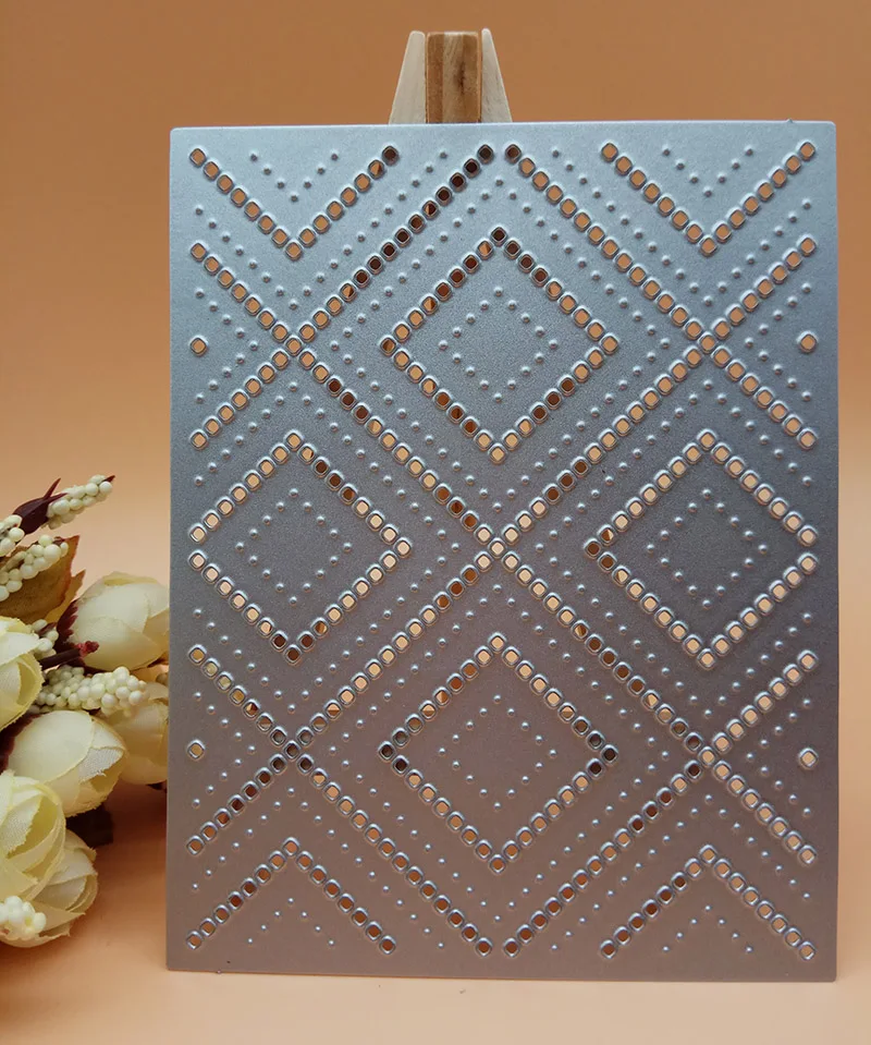 Lattice Twill square pole diamond Background Cover Cutting Dies