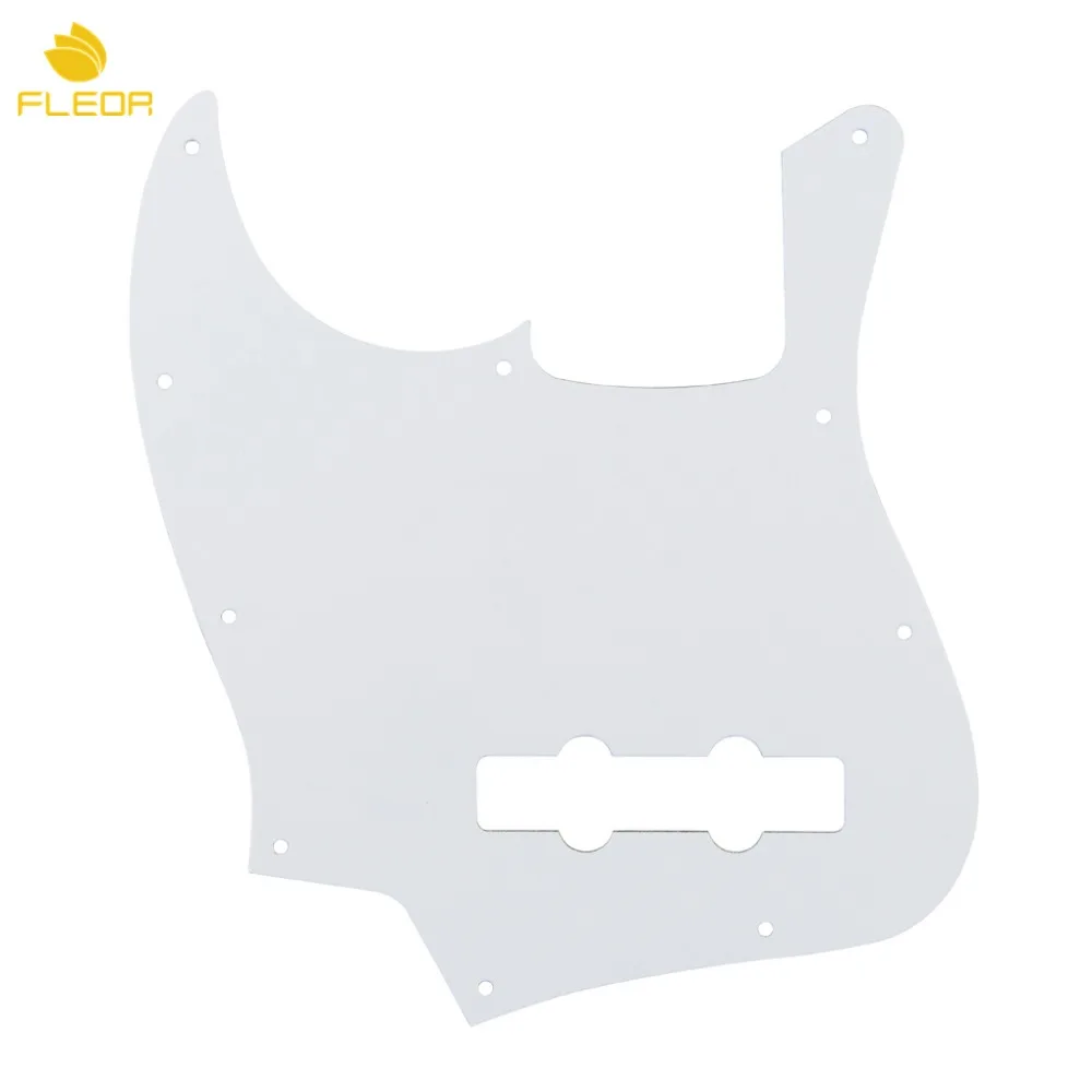 FLEOR standard 10 отверстий 4 струны Jazz JB Bass style Pickguard царапина пластины 4Ply и винты на запчасти для бас-гитары, красная черепаха