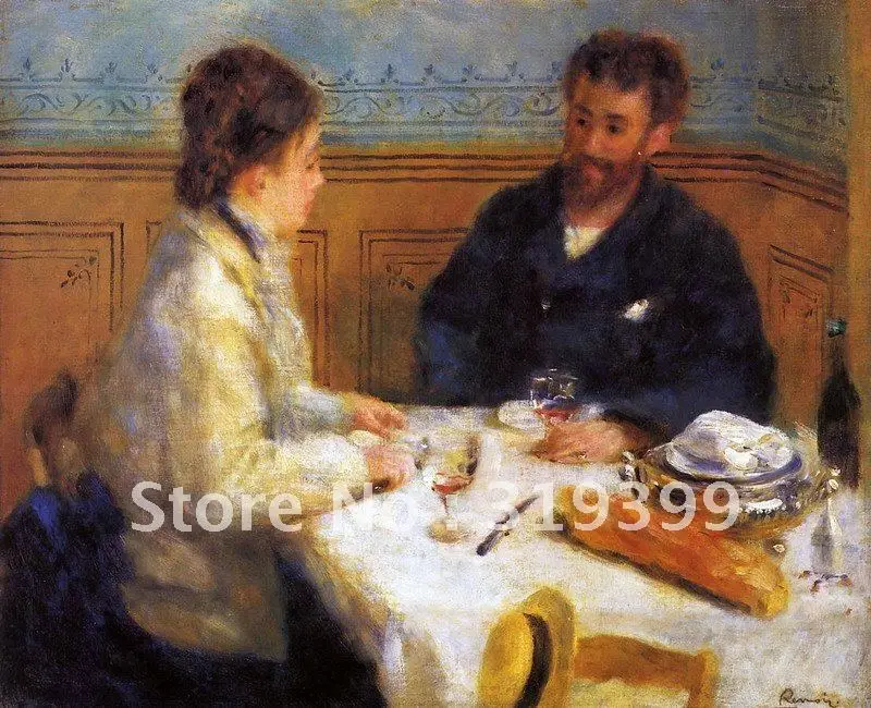 

100% handmade Oil Painting Reproduction on linen canvas,the luncheon by Pierre Auguste Renoir,Free DHL Shipping, Museum quality