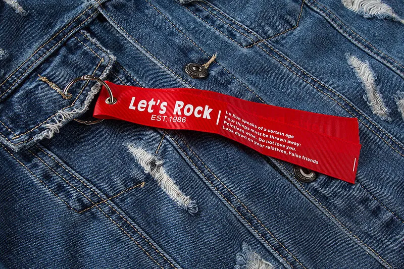 Ribbon Ripped Denim Jacket 9