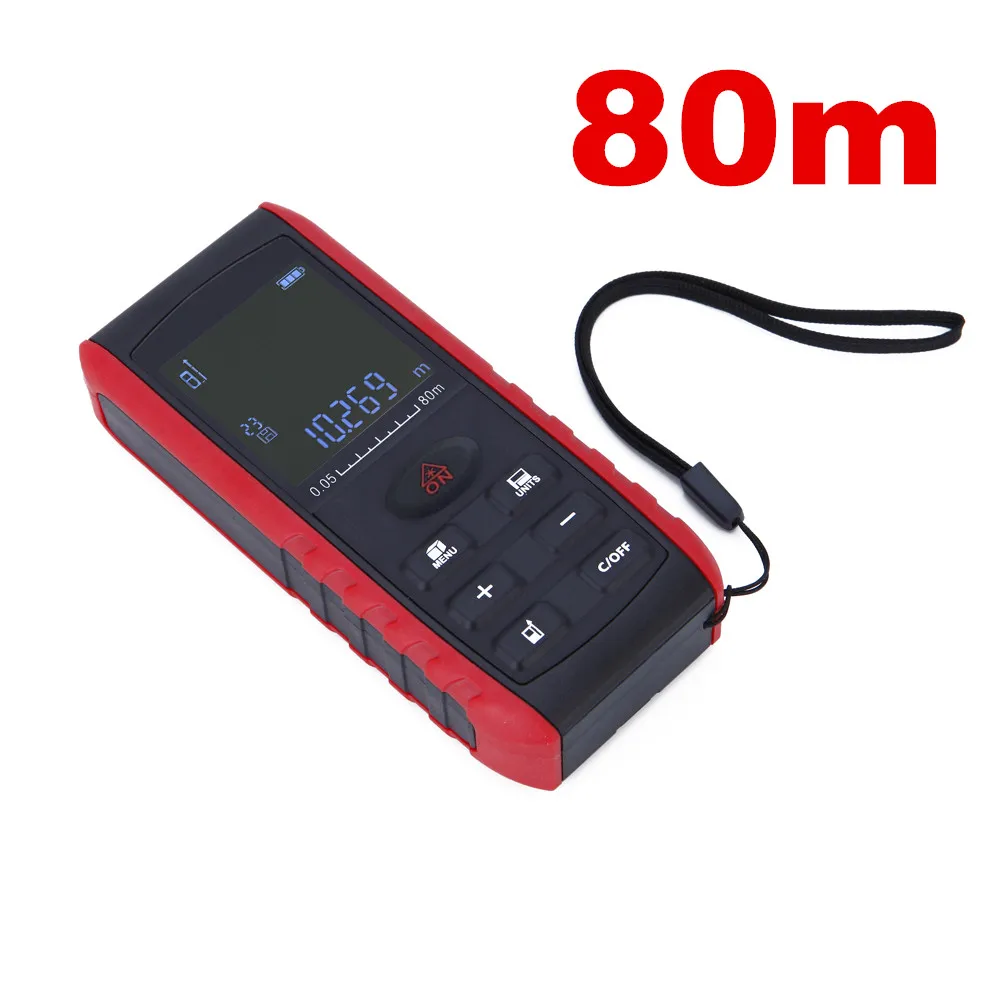 

80M Digital Rangefinder tester Laser Distance Meter Measure with backligh for area volume indirect measurement t