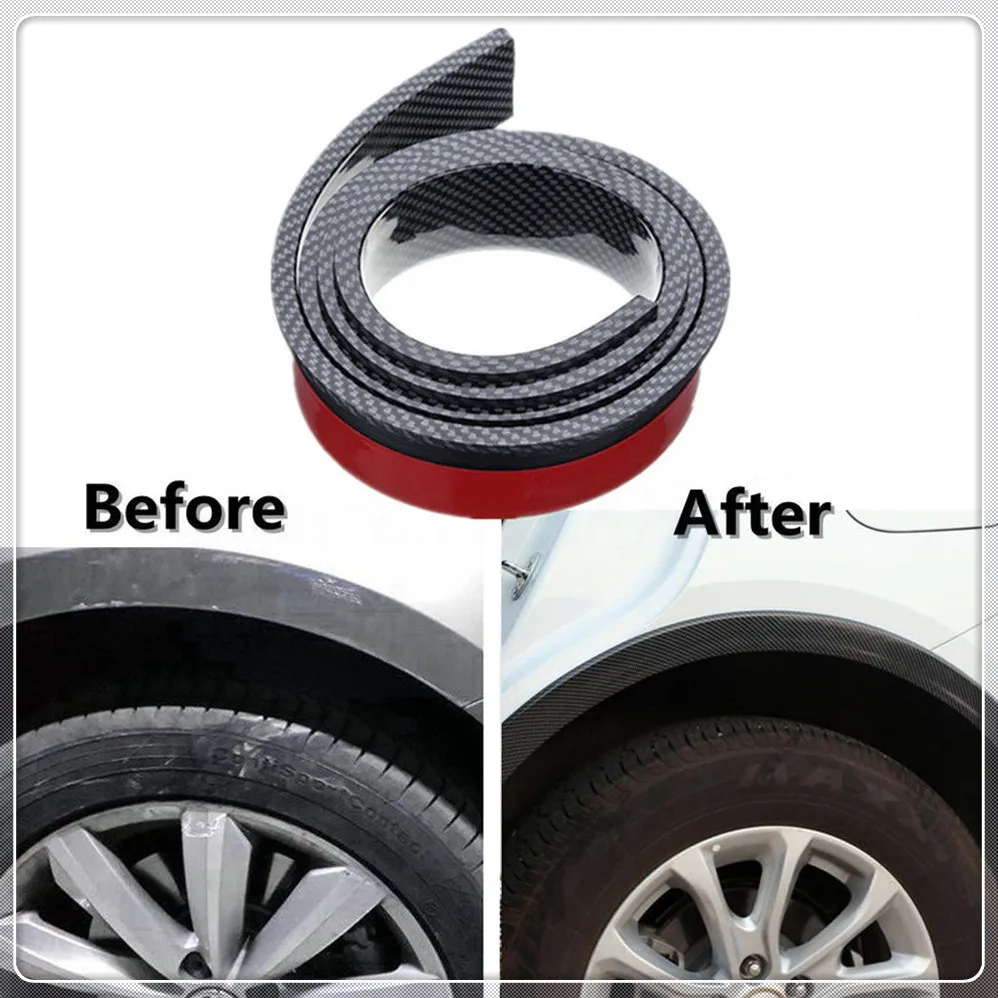 

black Car Fender Wheel Eyebrow Arch Lip for YAMAHA Renault Trucks Dacia Citroen Kenworth Infiniti Skoda Octavia A7