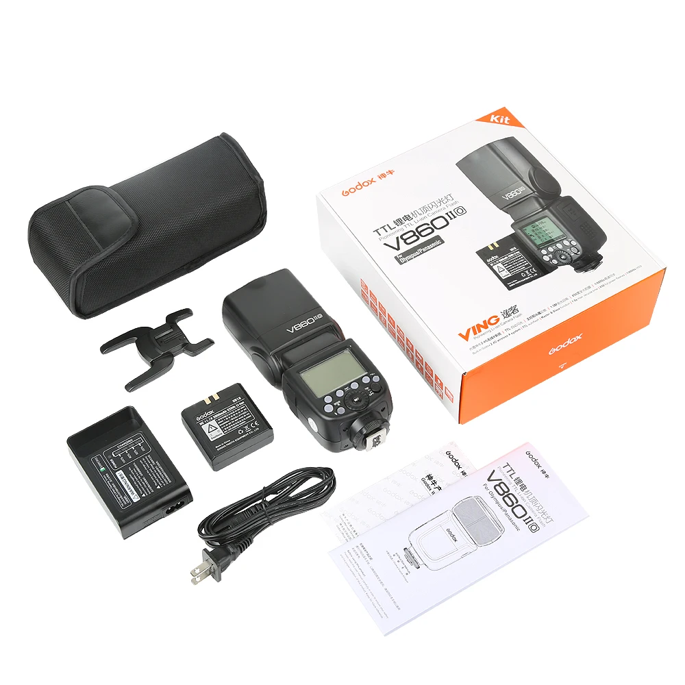 GODOX XPRO O передатчик + V860IIO 2000 mAh литий ионный аккумулятор 2 4G HSS Беспроводная ttl