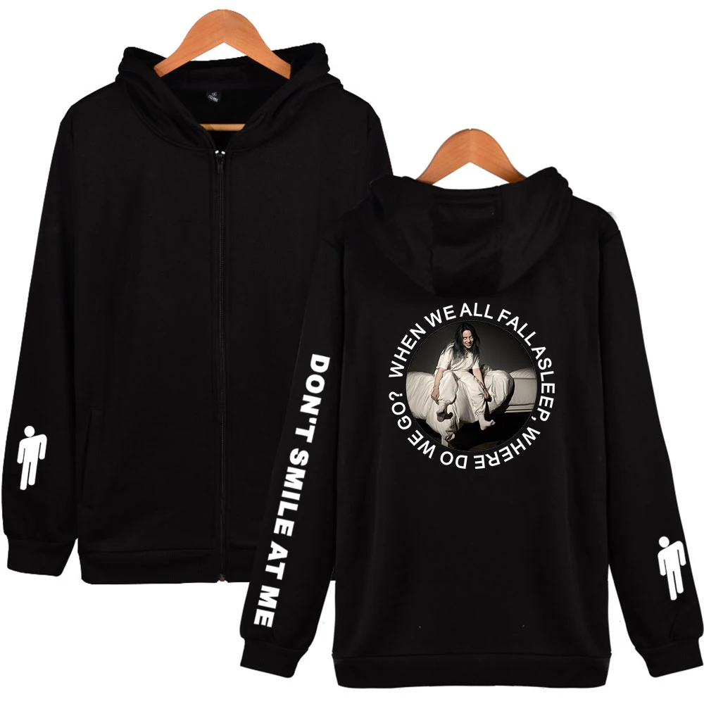 man Clothing Hoodie Billie Eilish Harajuku Streetwear Zipper Sweatshirt Tracksuit Zipper Hoodie Sweatshirts casual Clothing