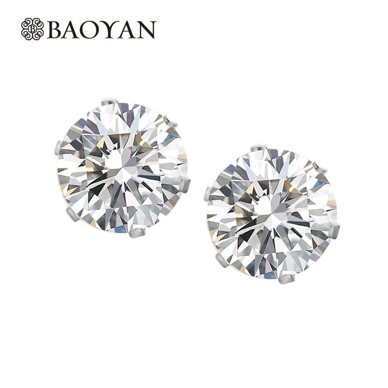 

Fashion Jewelry 316L Silver Stainless Steel Stud Earring For Women Hot Sale High Quality Crystal Women Stud Earring N0