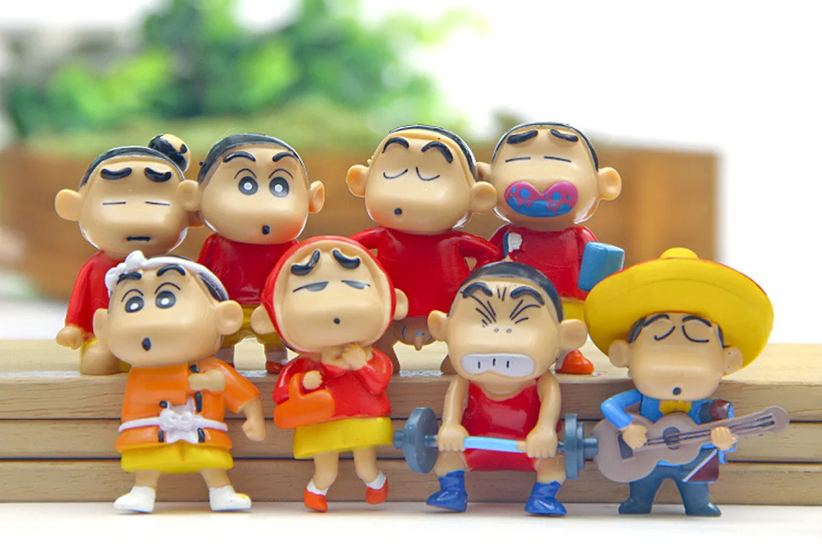 8 шт./лот классический стиль карандаш Shinchan игрушка из аниме для детей украшения