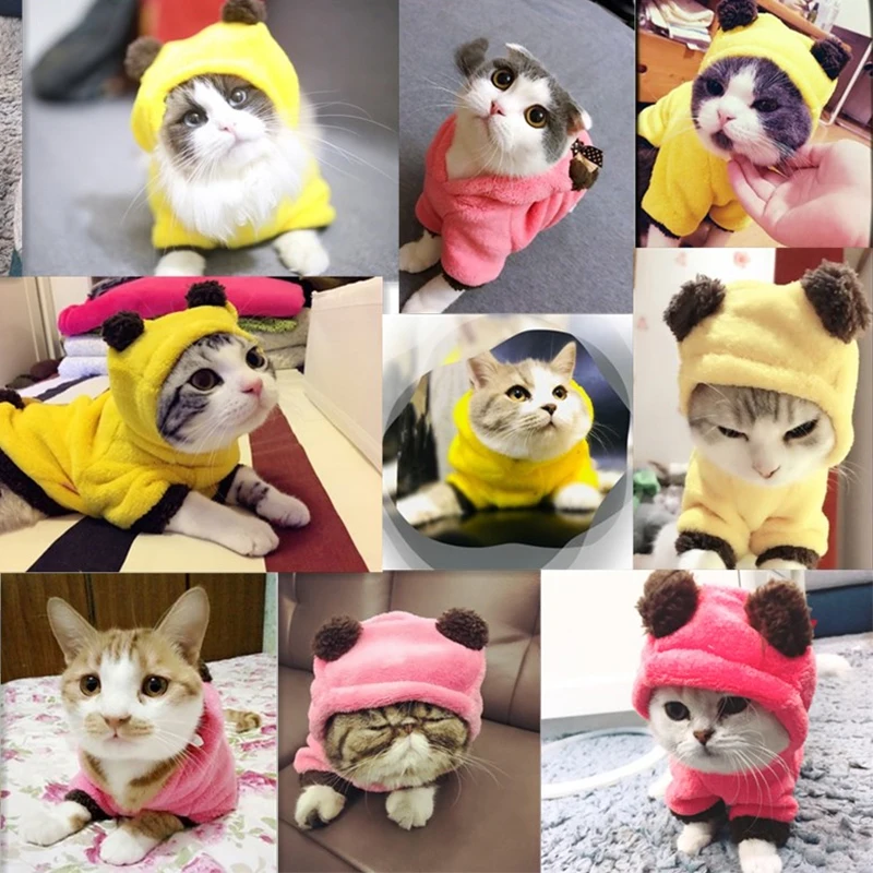 Hoopet Cat Clothes Pets Comfortable Mascots Soft Hoodie Chihuahua Warm Cute Dog Coat Clothes for Cats Animals Hoopet Cat Clothes Pets Comfortable Mascots Soft Hoodie Chihuahua Warm Cute Dog Coat Clothes for Cats Animals