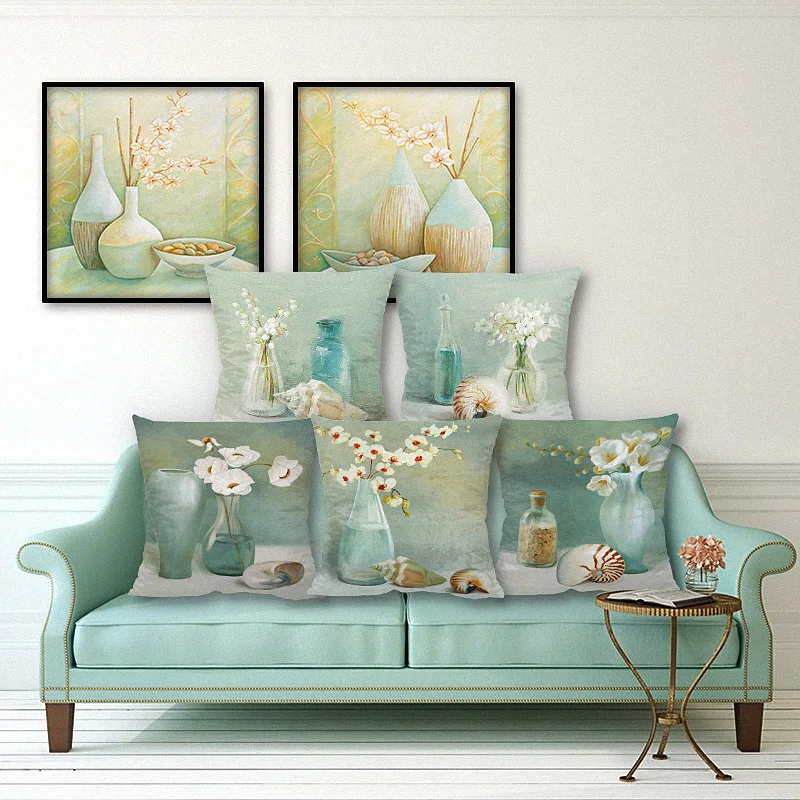 European Classical Flower Floral Pillow Case Kussens ...